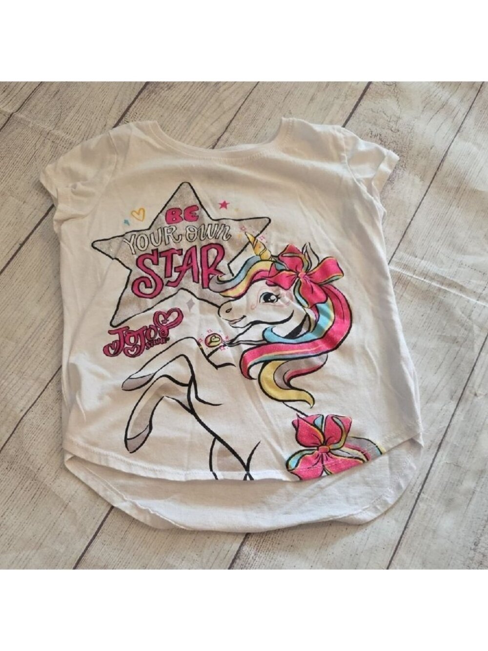 JoJo Siwa BeโYour Own Star Unicorn T-Shirt - White